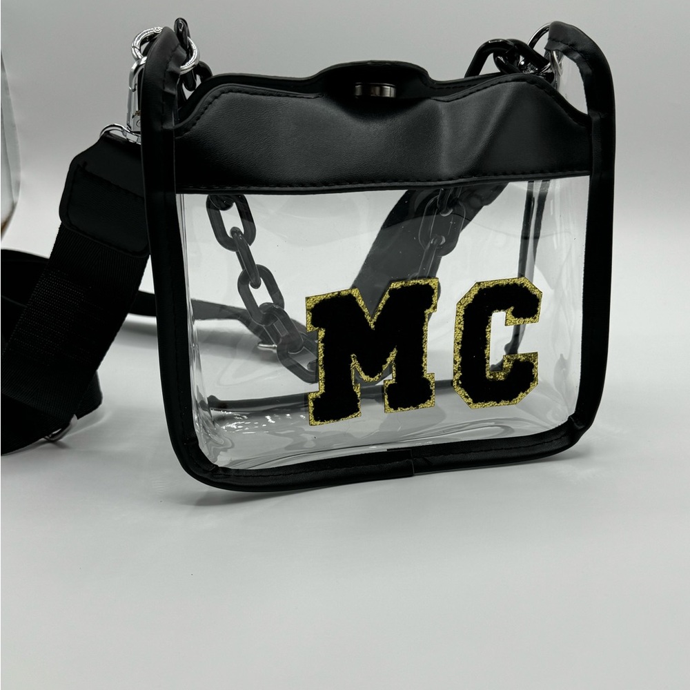 Customized clear stadium bag, casual mini clear bag